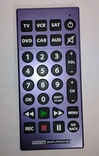 Living Solutions Extra Large Universal Remote  Purple Tested And Working 