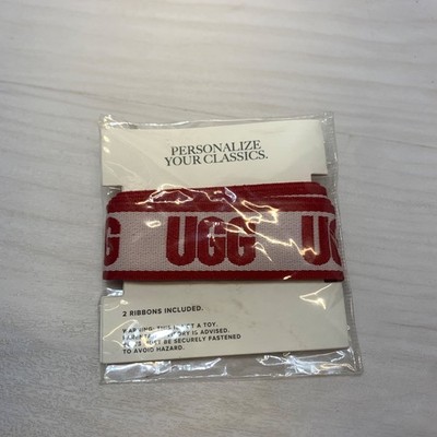 UGG Logo Authentic Ribbon Customize UGG Bailey Boots Red & White Ribbon Bows