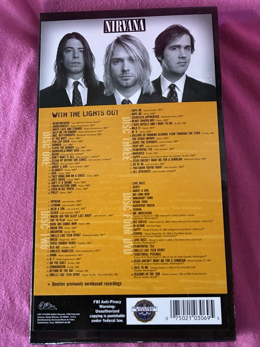 Nirvana With The Lights Out Box Set 4 Disc Deluxe Edition 2004 CD