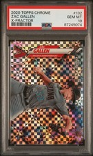Graded 2020 Topps Chrome Zac Gallen #132 Xfractor Rookie RC Card PSA 10. rookie card picture