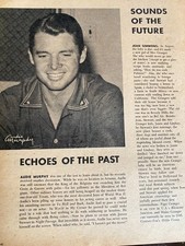 Audie Murphy, Jane Russell, Double Full Page Vintage Pinup, aa