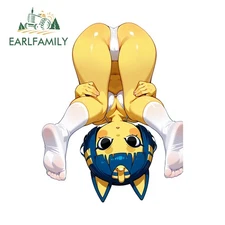 EARLFAMILY 5.1" Ankha Car Stickers Artistic Windshield Trunk Car Door JDM Decals