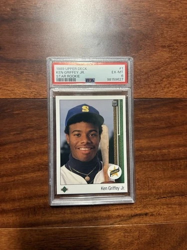 1989 Upper Deck - Star Rookie Ken Griffey Jr #1 (RC) - PSA 6