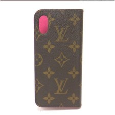 Louis Vuitton iPhone X Folio Smartphone Case Used SKAI-0