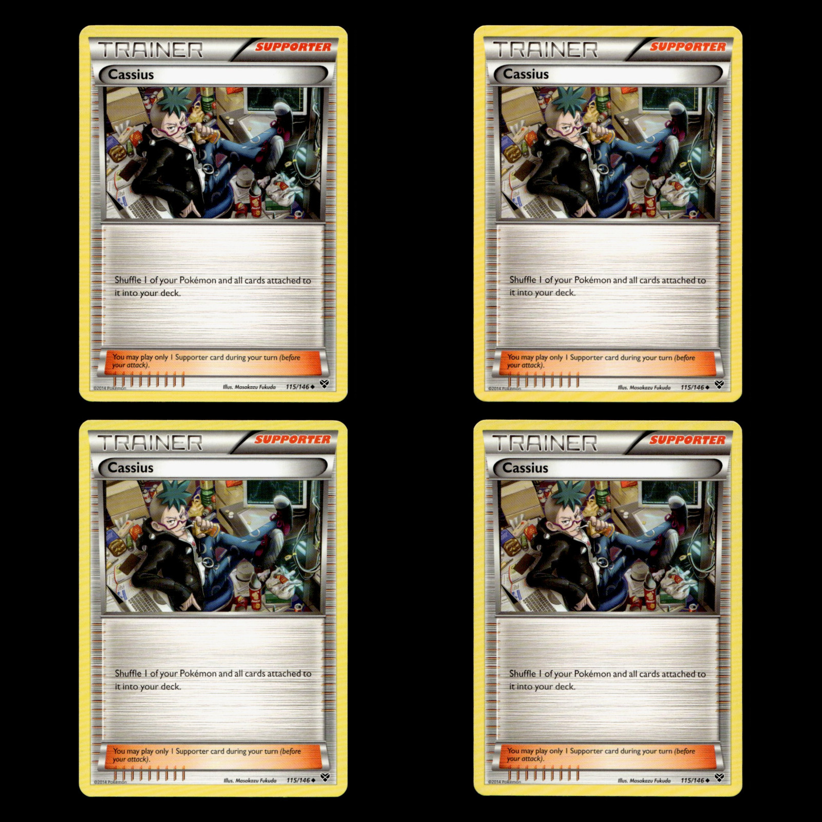 4x Cassius 115 XY 2014 Pokemon Cards Playset Play Set Deck Building TCG