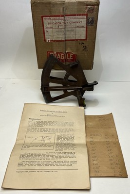 1936 Educator Toy Company NY Boice Meier Sextant with Original Box Brass Vintage