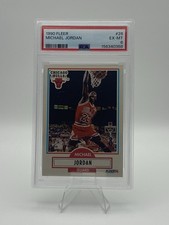 Fleer 1990-91 Michael Jordan Chicago Bulls #26 PSA 6 Graded Black Line Var