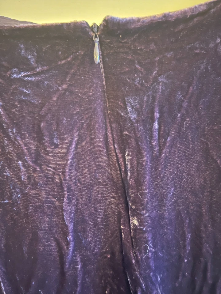 Gorgeous Purple Crushed Velvet Monsoon Long Skirt size 16_ex cond - Image 3 of 4