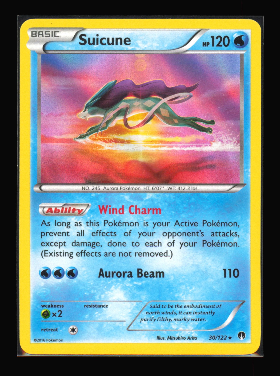 Suicune 30/122 XY - BREAKpoint Holo Rare,Holo Pokémon TCG NM