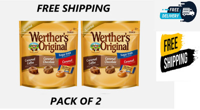 Werthers Original Hard Sugar Free Assorted Flavors, Caramel Coffee Candy, 7.7 Oz