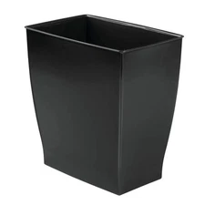 Compact 2.5 Gallon Black Trash Can for Bathroom Kitchen Office Dorm Spaces