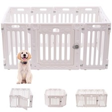Dog Playpen 25.5 H 10 Panel Pen Non Slip Secure Pet Gate Aoople Aoole Door Shape