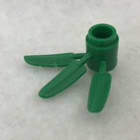 LEGO 30176 Green Plant Brick, Round 1 x 1 with 3 Bamboo Leaves (x1)