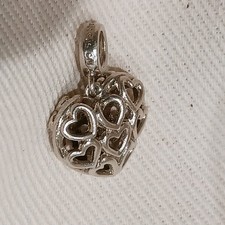 Chamilia Sterlingsilber gefangene Herzen Perlen Charm CHAM S925