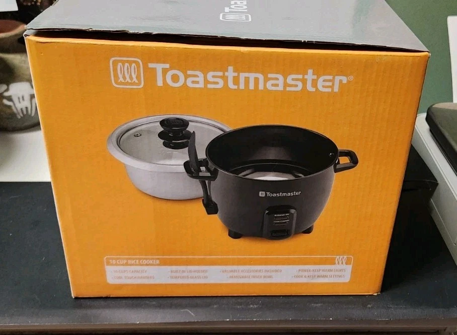 Toastmaster 10-Cup Electric Rice Cooker (5 cups uncooked), Black, TM-101RCCN