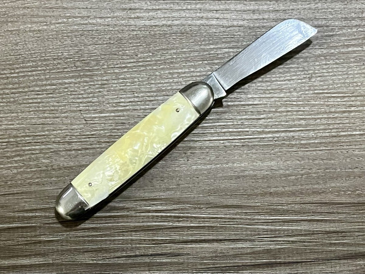 Vintage Imperial Prov USA Crown RARE Sheepsfoot Knife Cracked Ice