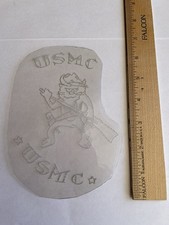 Vintage USMC "Taz" Tasmanian Devil Acetate Tattoo Stencil 60's-70's