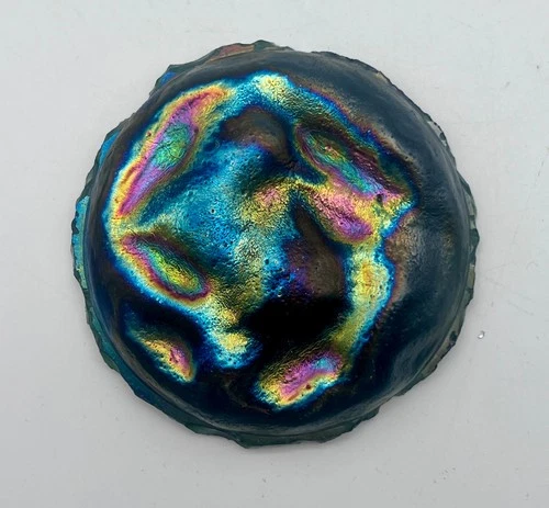 Antique Tiffany Studios Favrile Glass Jewels Tiles 2.16" Round Turtleback