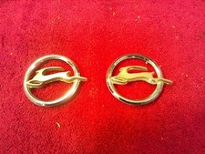 1962 Chevrolet Impala Used Pair Quarter Emblem Early Production Gold Annodized 1962 Chevrolet Impala Used Pair Quarter Emblem Early Production Gold Annodized