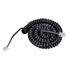 Telephone Handset Coil Cord Phone Receiver RJ9 Cable 1.8 to 15 FT Black