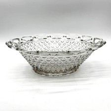 Vintage Imperial Glass Clear Glass Lace Edge Elegant Large Serving Bowl 10"