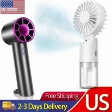 Portable Handheld Turbo Fan with Ice Cooling Speed 1-100 Sprayer Adjustable US