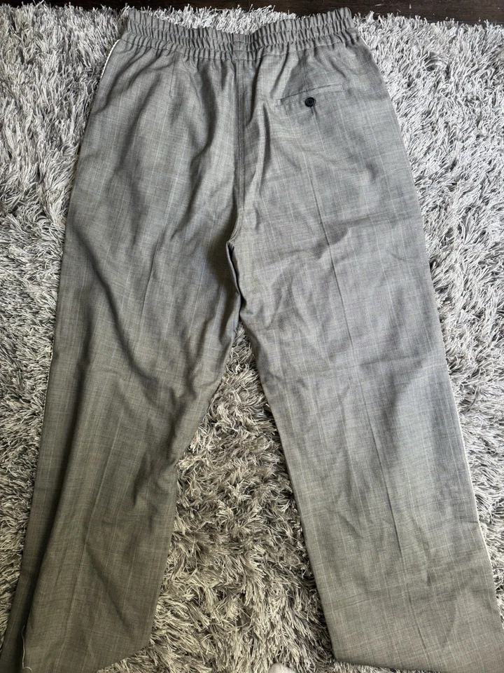 CalvinKlein205W39NYC Grey Wide Pants Red Stripe Size Large - Image 3 of 3