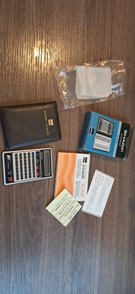 ancienne calculatrice sharp elsimate EL-8140  neuve 1979 - Photo 2/4