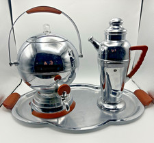 1930's Manning-Bowman Restored Percolator 494 Set with Matching Tray + Carafe