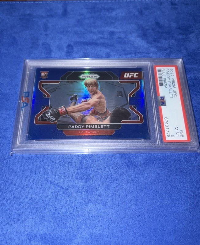2022 Prizm UFC Paddy Pimblett Blue Prizm Rookie Card /199