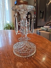 Vintage Hollywood Regency Crystal Prism Candl...