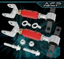 For Acura Rsx Honda Civic Si Control Arm Camber Kit Set Adjustable Toe Rod Red