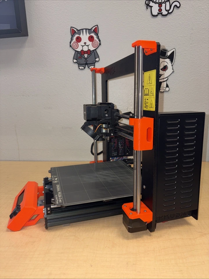 Original Prusa i3 MK3S+ 3D Printer Black-Orange, Assembled, Professionally Owned - Image 2 of 4