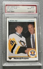 1990 UPPER DECK #356 JAROMIR JAGR ROOKIE CARD PSA 8 Pittsburgh Penguins
