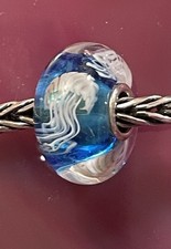 Trollbeads Jellyfish on Blue Ocean Bead OOAK ...