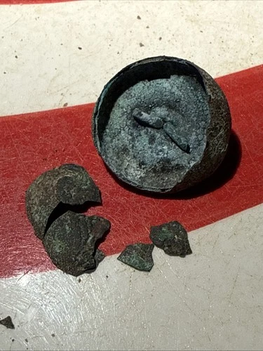 Dug Civil War 💥 🇺🇸 💣  Scarce Droop Wing Confederate Staff Button PH LA