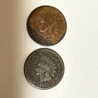 2 Indian Head Cent Semi-Key Low Mintage 1874 & 1875 Lot A Free Shipping