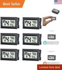 6 Pack Mini Digital Hygrometer & Thermometer for Home and Greenhouse| Accurate