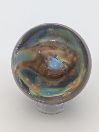 Handgefertigte Glas Marmor Implosion Rauchopal Kristall Galaxie Kunst 35 mm