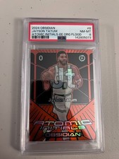 2024 Panini Obsidian Jayson Tatum Atomic Initials Electric Etch Orange Flood /99