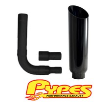 Ford Truck 6.7 Powerstroke Super Duty Diesel 10 Miter Cut Pypes Black Stack Kit