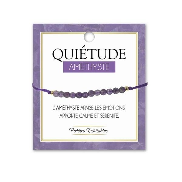 Bracelet améthyste naturelle en pierre violette à offrir pour un anniversaire