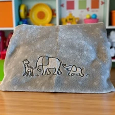 Circo Gray Elephant Giraffe Baby Blanket White Polka Dot Two By Two Target 30x40