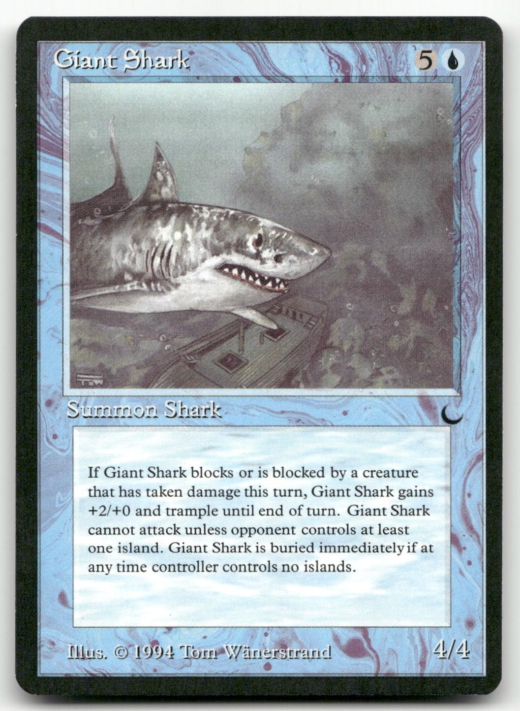 Giant Shark Common The Dark Magic: The Gathering Lightly Played