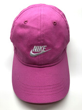 Nike Baseball Cap Pink Girls Kids OSFM Adjustable White Embroidered Logo