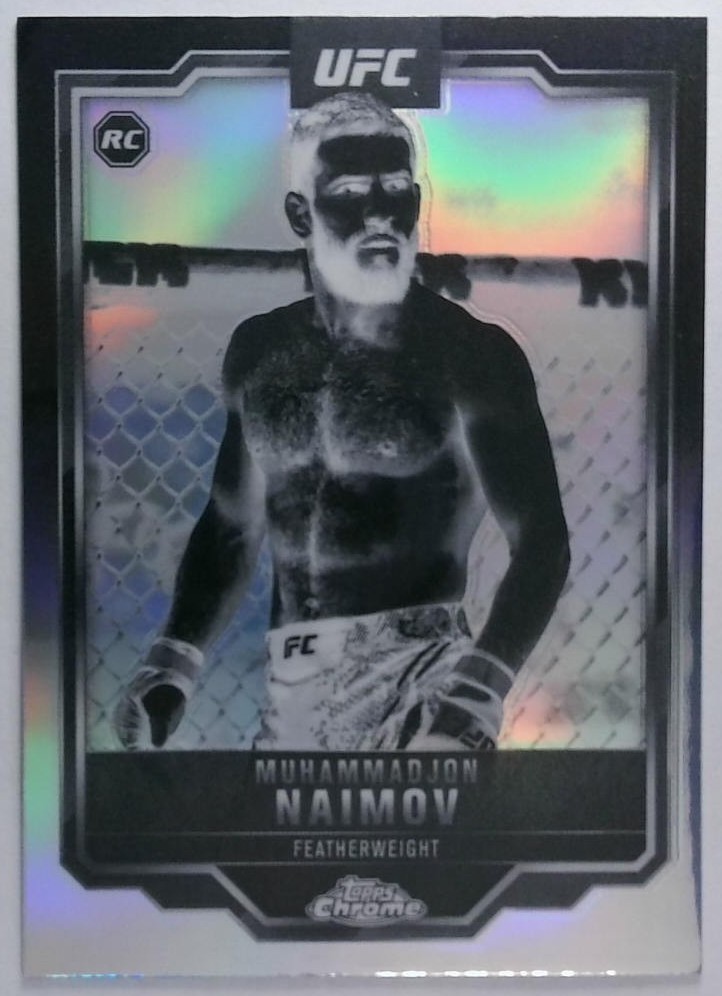 2025 Topps Chrome UFC #45 Muhammadjon Naimov RC Negative Refractor