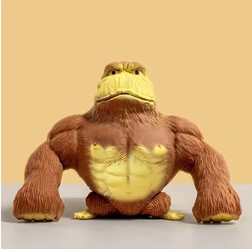 Singe élastique squishy de 14cm pour calmer l'anxiété, figurine malléable anti-stress
