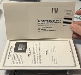 Flashback The Quest for Identity Sega CD 1993 W/Registration Card