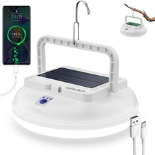 Solar Camping Light 4500LM Rechargeable LED Lantern, Waterproof Hanging Tent ...