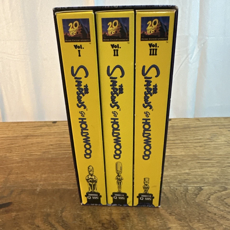 1999 The Simpsons Go to Hollywood VHS Box Set Volumes 1-3 Vintage - Image 2 of 4